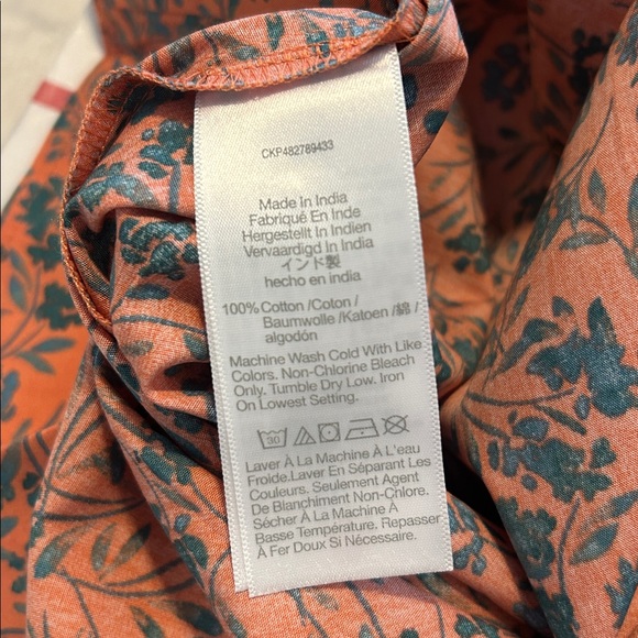 Madewell Floral Twist Front Poplin Midi Dress, Size 6 - Picture 13 of 14